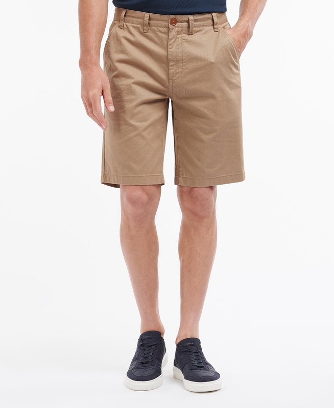 Beige Men's Barbour City Neuston Pants | WJFHXU-512