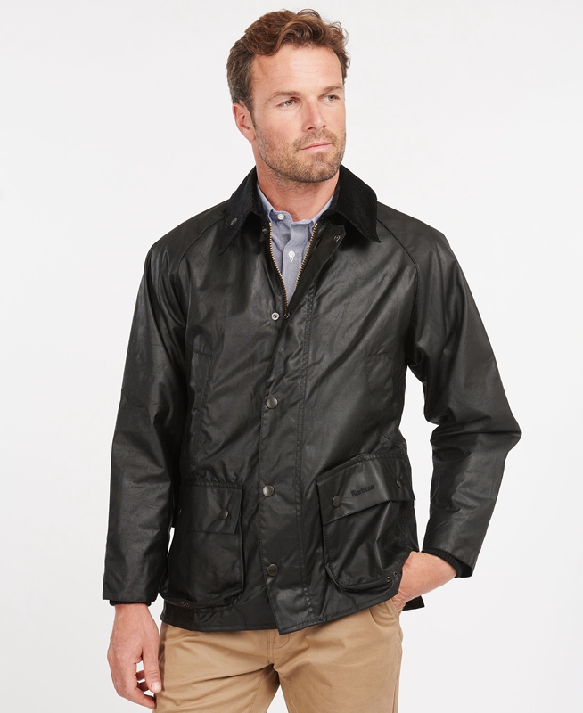 Black Men's Barbour Bedale® Waxed Jackets | CLIRZB-720