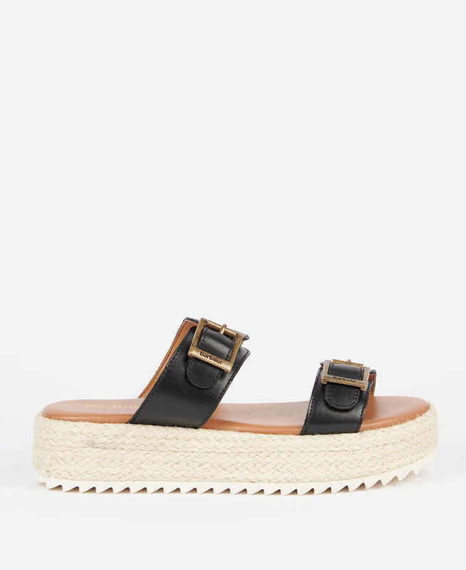 Black Women's Barbour Amelda Sandals | SCPGMK-968