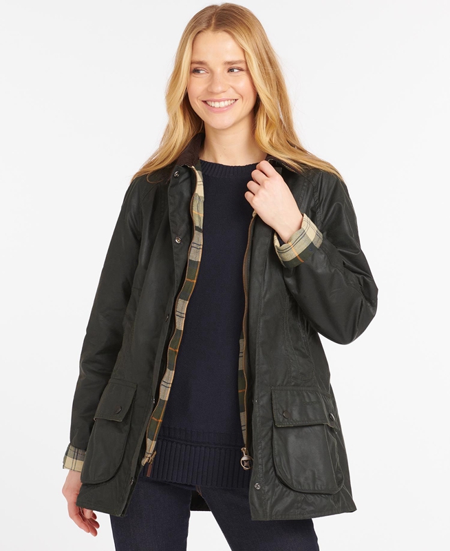 Black Women's Barbour Beadnell® Waxed Jackets | EQUVMC-752