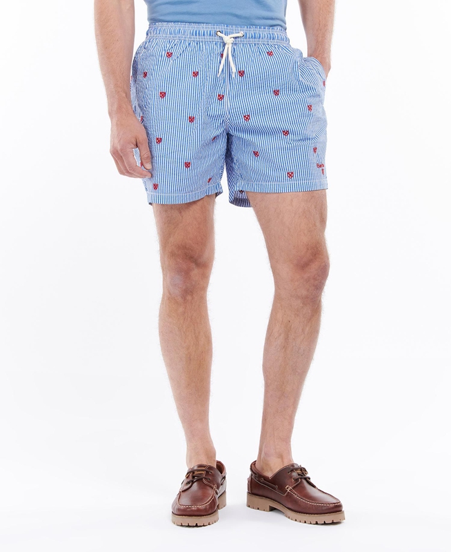 Blue Men's Barbour Shield Swim Pants | HOVRSL-402