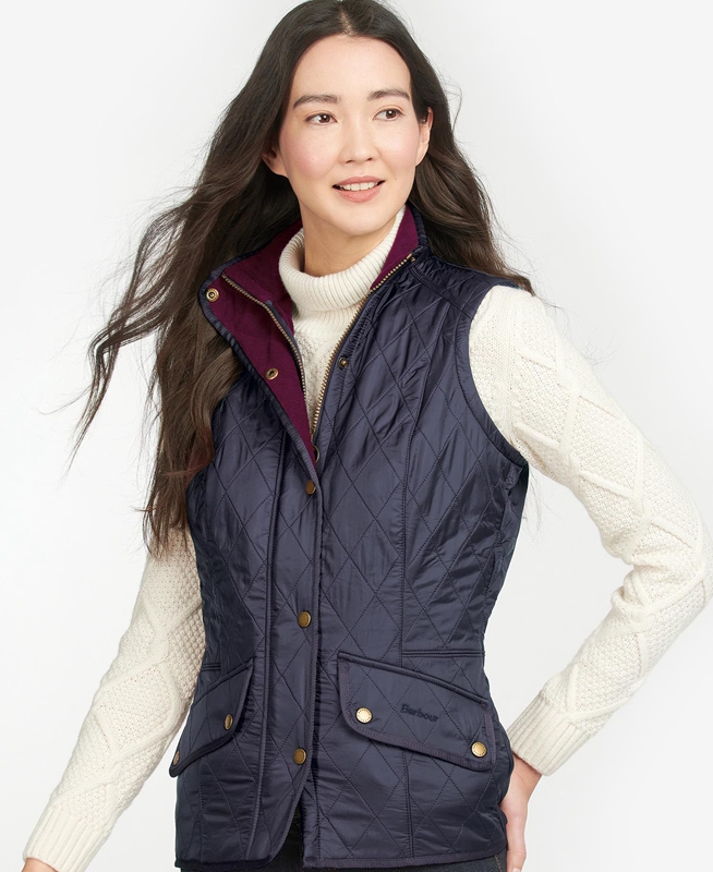 Blue Women's Barbour Weste Cavalry Vest | FGHBIV-145