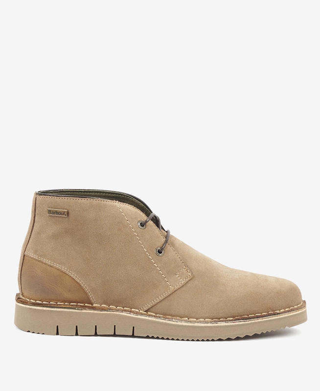 Khaki Men's Barbour Kent Desert Boots | FTHKDQ-024