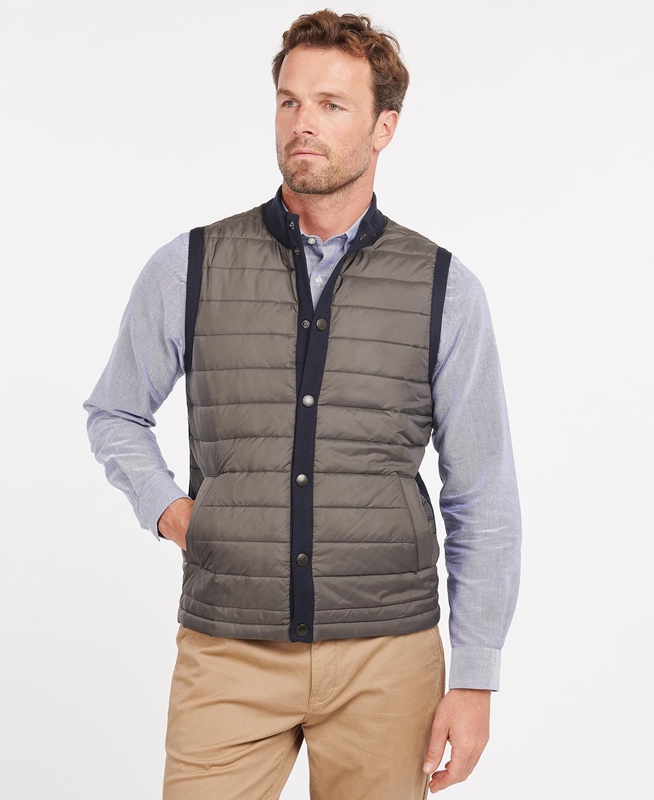 Navy Men's Barbour Essential Vest | LCGZYO-869