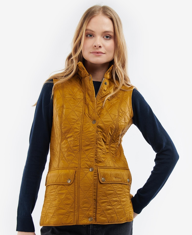 Orange Women's Barbour Wray Vest | RGKCYT-521