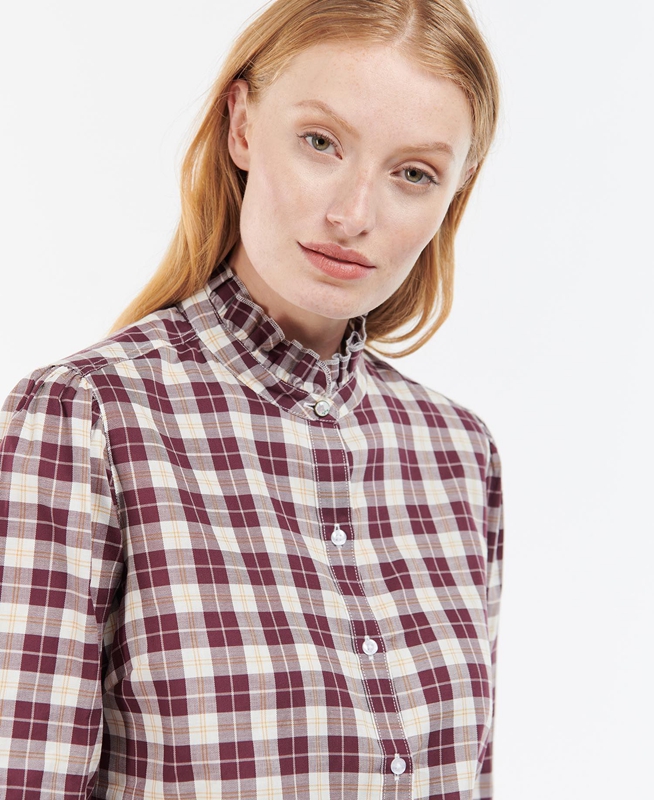 Pink Women's Barbour Daffodil Shirts | HVEMIG-231