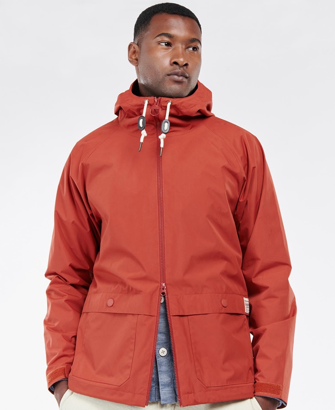 Red Men's Barbour Begral Showerproof Casual Jackets | DWGXTA-809