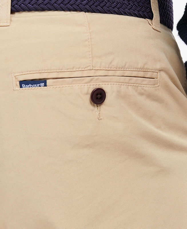 Beige Men's Barbour Glendale Short Pants | ACJXNB-924