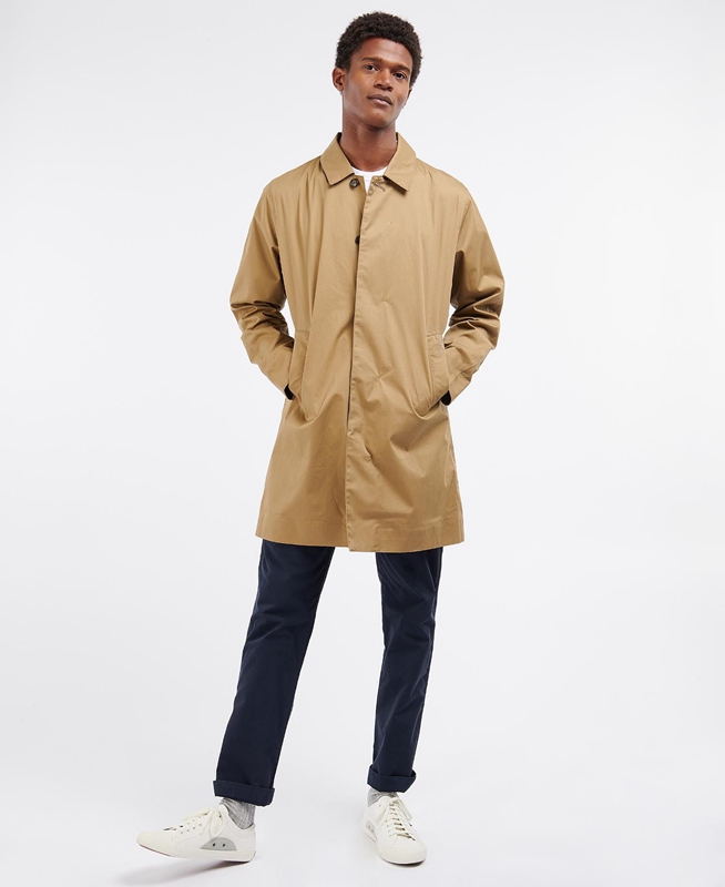 Beige Men's Barbour Rokig Waterproof Jackets | PGLMSQ-604