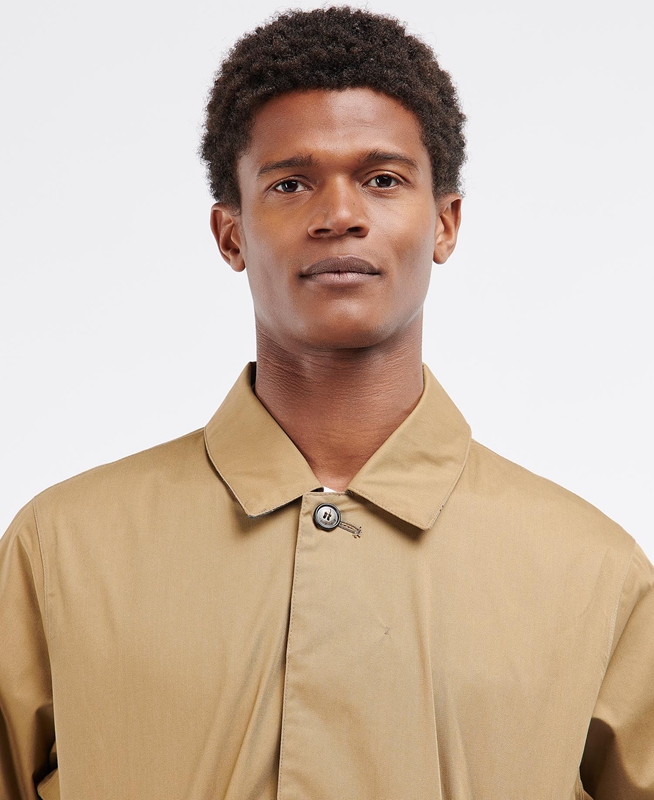 Beige Men's Barbour Rokig Waterproof Jackets | PGLMSQ-604