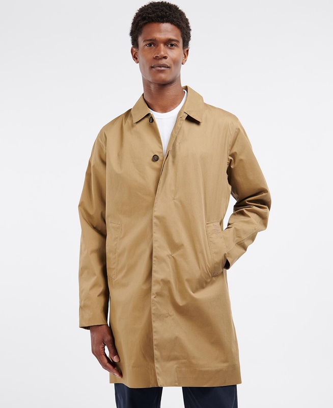 Beige Men\'s Barbour Rokig Waterproof Jackets | PGLMSQ-604