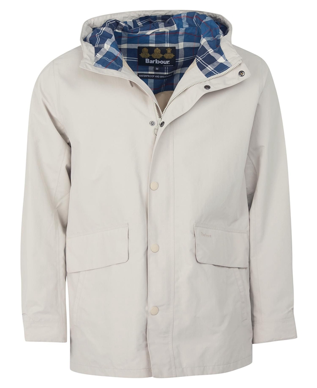 Beige Men's Barbour Summer City Parka Waterproof Jackets | UIFOPD-254