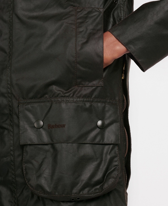 Black Men's Barbour Beaufort® Waxed Jackets | XRZVDU-936