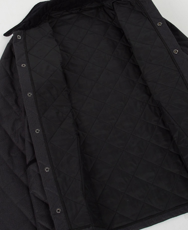 Black Men's Barbour Checked Heron Quilted Jackets | FXSHIZ-472