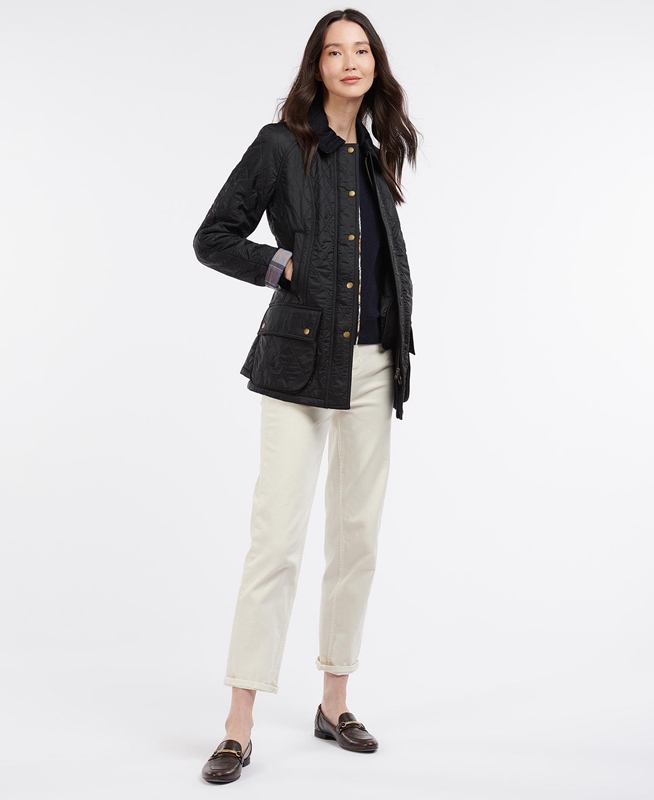 Black Women's Barbour Beadnell Polarquilt Quilted Jackets | ARKILJ-493