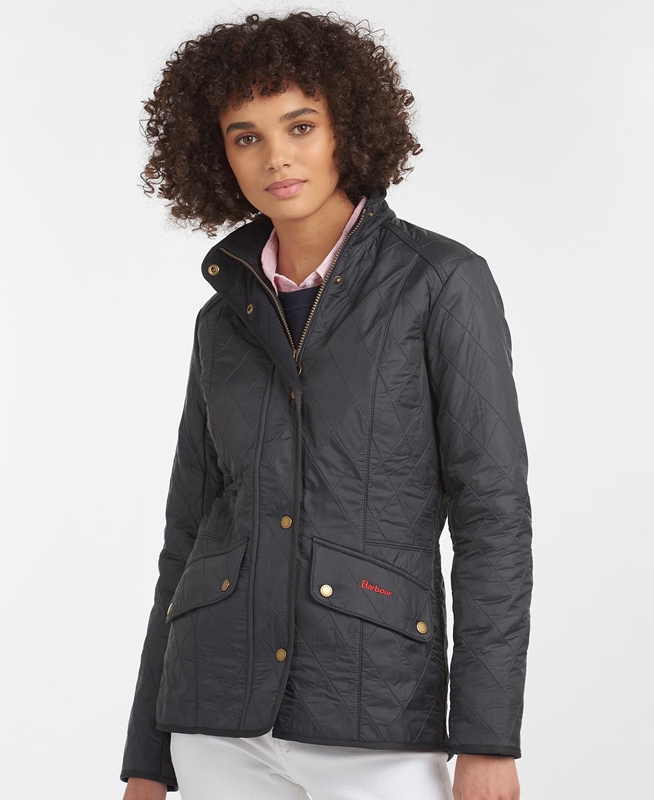 Black Women\'s Barbour Jacke Cavalry Polarquilt Quilted Jackets | DLURZH-796