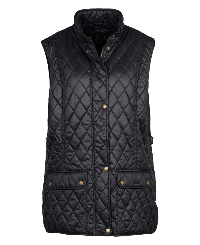 Black Women's Barbour Plus Otterburn Vest | BKDLUP-835