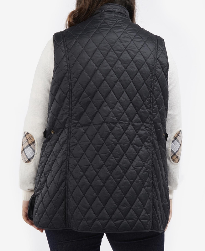 Black Women's Barbour Plus Otterburn Vest | BKDLUP-835