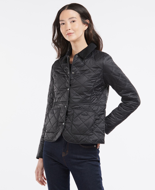 Black Women\'s Barbour Steppjacke Deveron Polarquilt Quilted Jackets | IEODLP-924