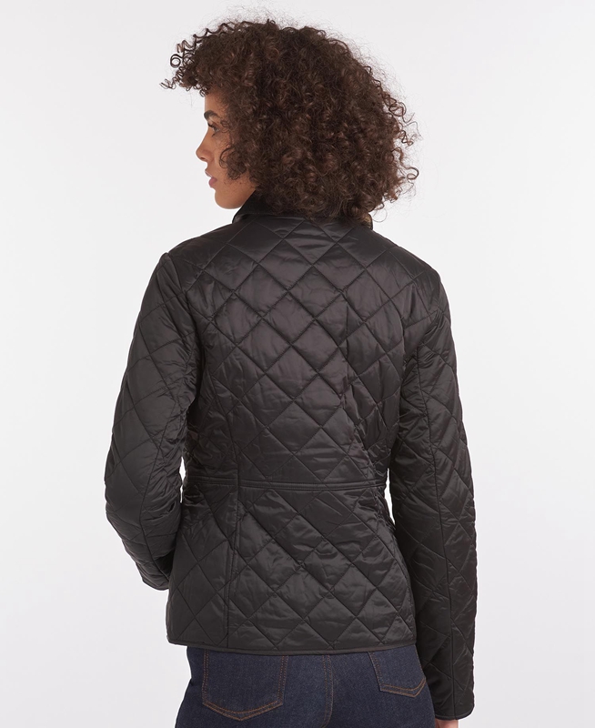 Black Women's Barbour Steppjacke Deveron Quilted Jackets | VHWTEZ-052