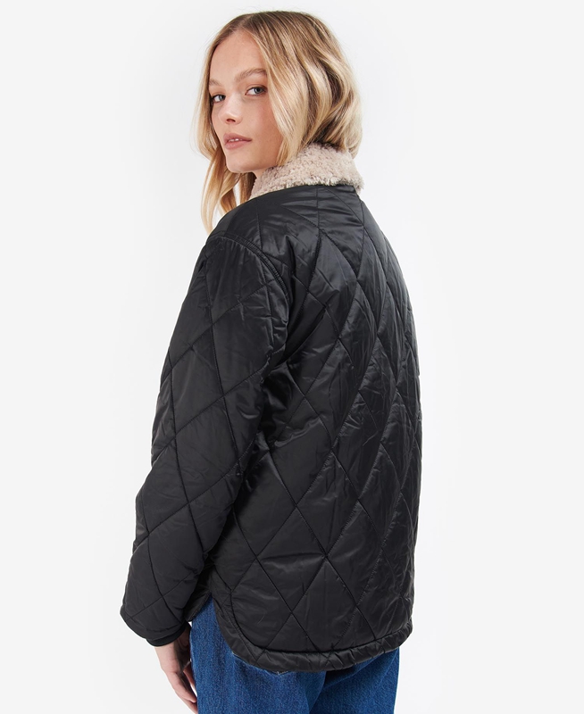 Black Women's Barbour Vaila Quilted Jackets | THQICS-156