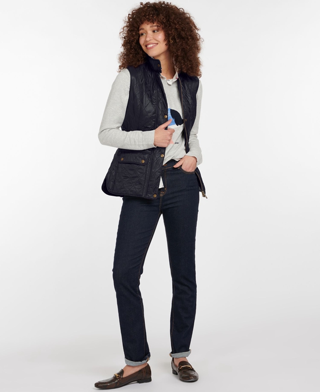 Black Women's Barbour Weste Wray Vest | UWNYJQ-974