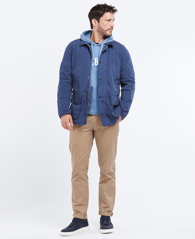 Blue Men's Barbour Ashby Casual Jackets | NFJXOY-841