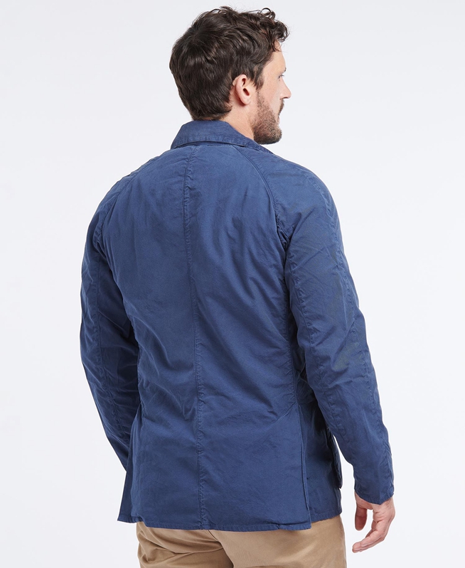 Blue Men's Barbour Ashby Casual Jackets | NFJXOY-841