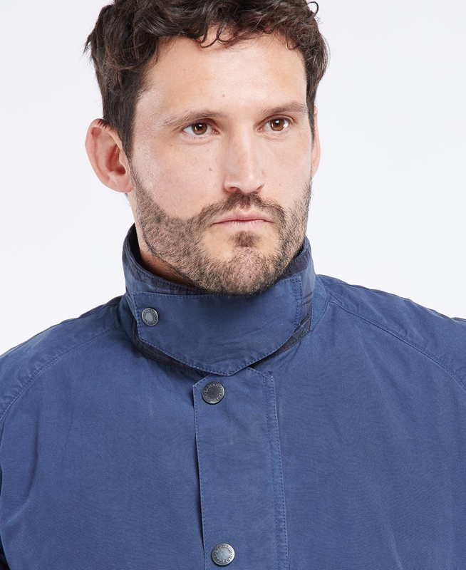 Blue Men's Barbour Ashby Casual Jackets | NFJXOY-841