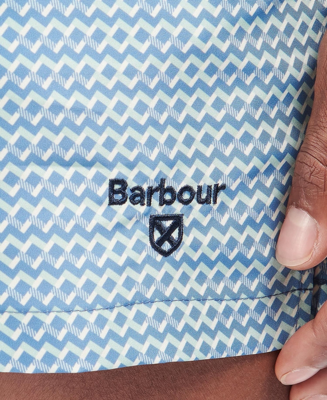 Blue Men's Barbour Diamond Geo Swim Pants | DGWZJY-304