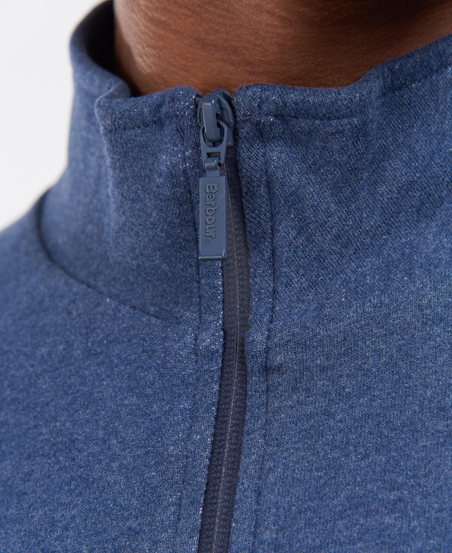 Blue Men's Barbour Explorer Shotley Half Zip Sweatshirts | NWOPLX-605