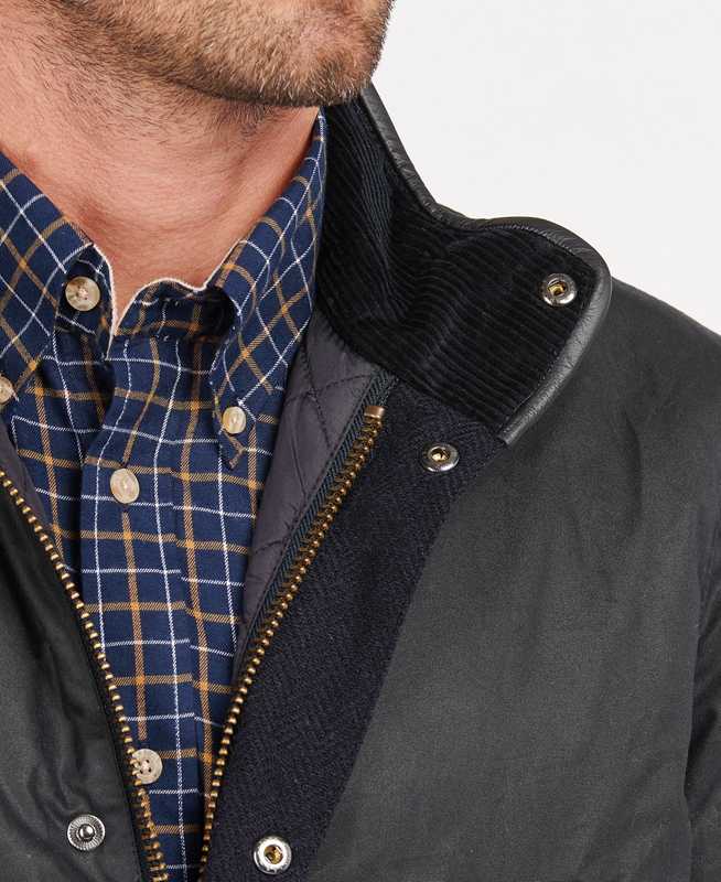 Blue Men's Barbour Hereford Waxed Jackets | VAEZUL-846