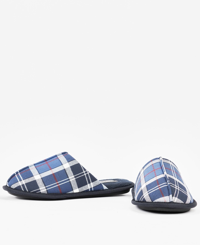 Blue Men's Barbour Young Slippers | AGCTWJ-510