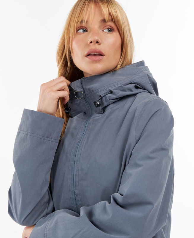 Blue Women's Barbour Armeria Waterproof Jackets | XOUNCF-874