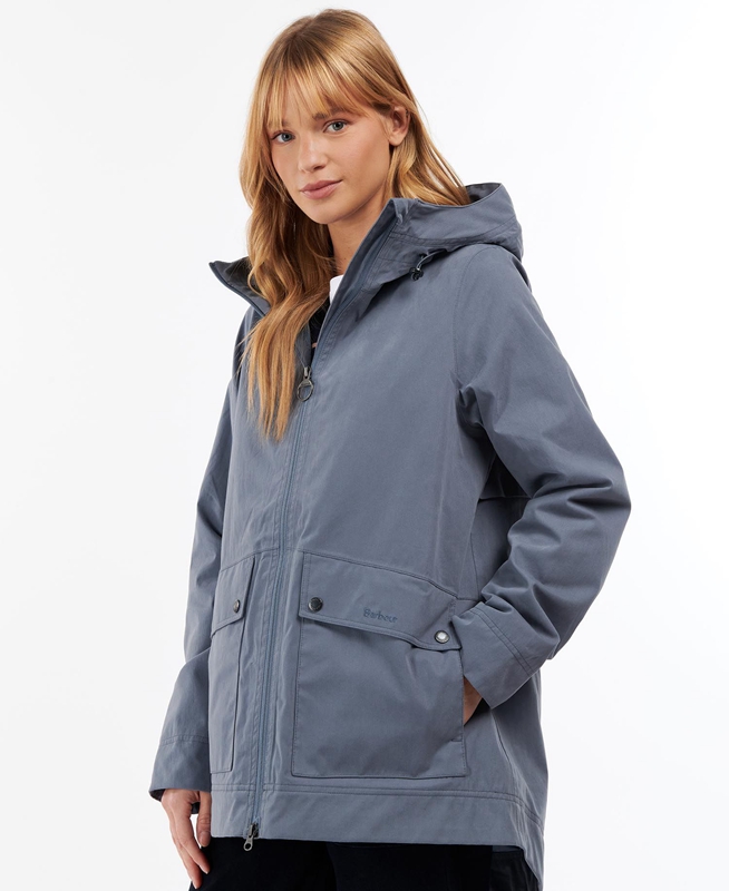 Blue Women's Barbour Armeria Waterproof Jackets | XOUNCF-874