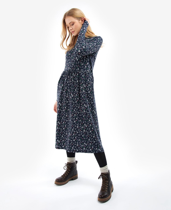 Blue Women's Barbour Cassley Dress | DRHKFC-835