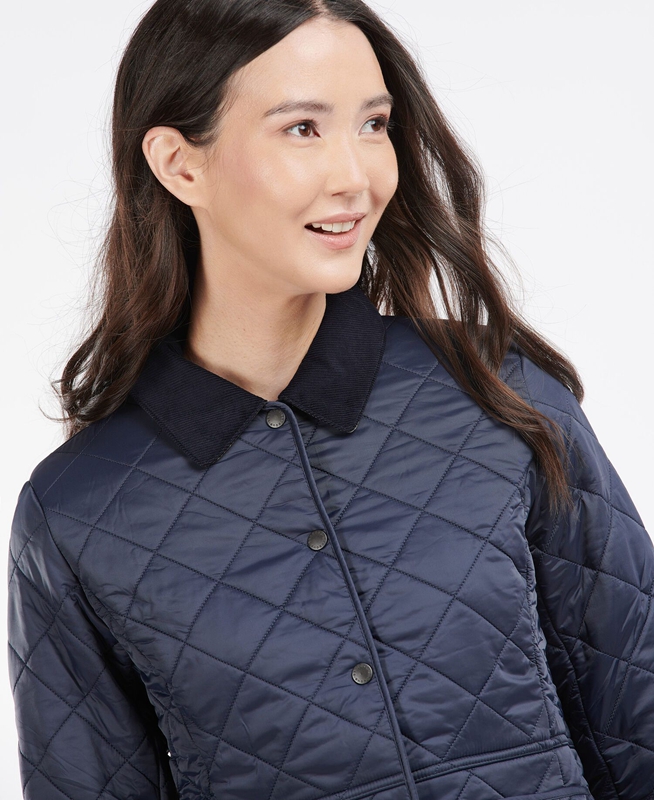 Blue Women's Barbour Steppjacke Deveron Polarquilt Quilted Jackets | ACMSNU-960