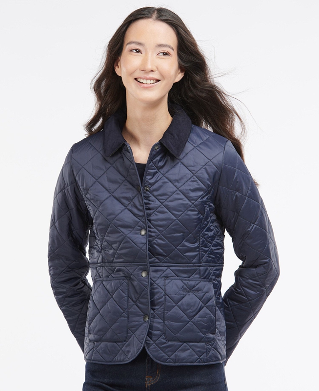 Blue Women\'s Barbour Steppjacke Deveron Polarquilt Quilted Jackets | ACMSNU-960