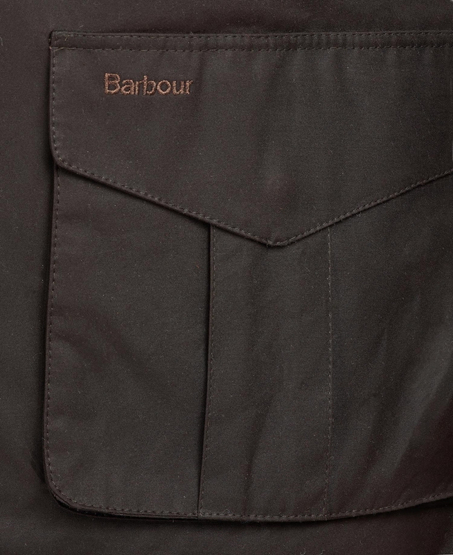 Brown Men's Barbour Hereford Waxed Jackets | ROJTQN-906