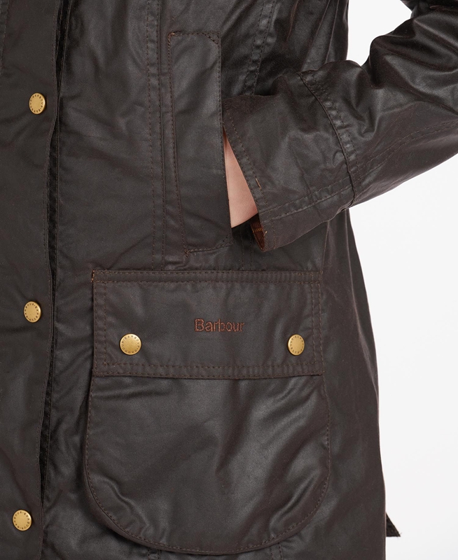 Brown Women's Barbour Beadnell® Waxed Jackets | VAECMH-314