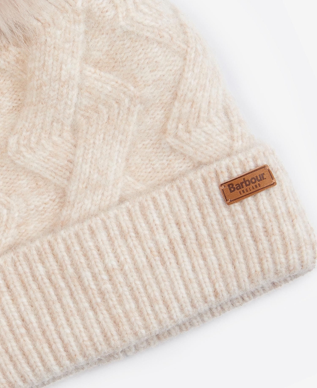 Cream Women's Barbour Montrose Beanie Hats | NYCPXM-790