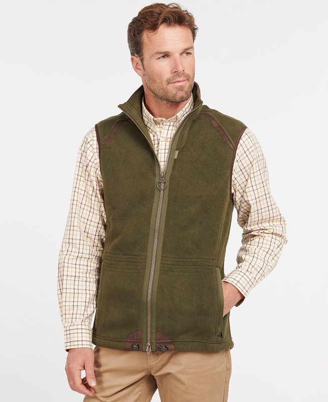 Green Men\'s Barbour Langdale Vest | NLXPWM-891