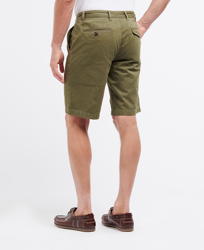 Green Men's Barbour Neuston Twill Pants | WJKSVA-860