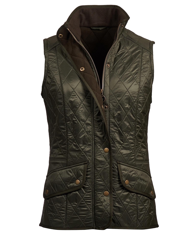 Green Women's Barbour Weste Cavalry Vest | ZYNSFM-769