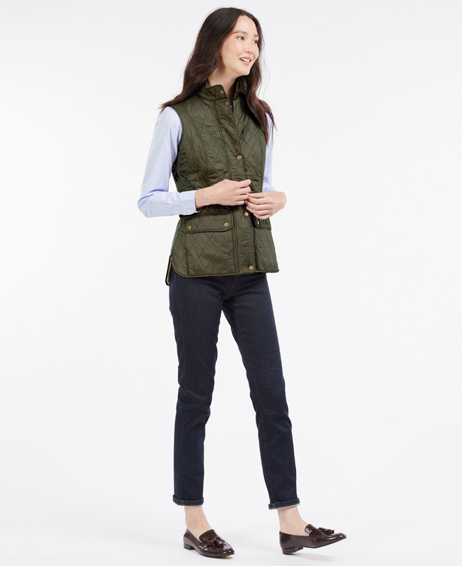 Green Women's Barbour Weste Wray Vest | HKRLNV-973