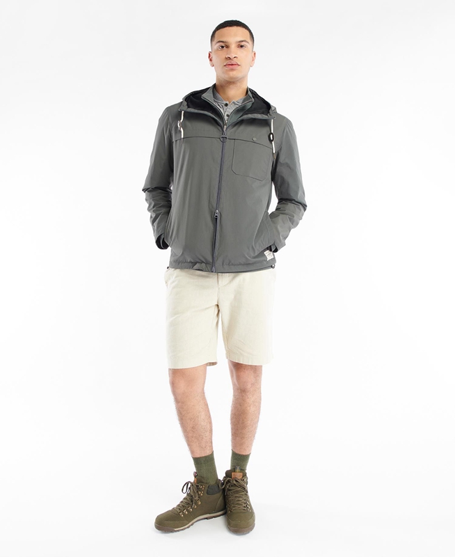 Grey Men's Barbour Selby Showerproof Casual Jackets | QZNVHR-901