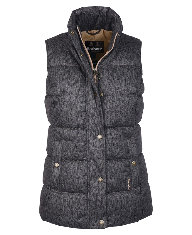 Grey Women's Barbour Foxglove Vest | EQHKWA-816