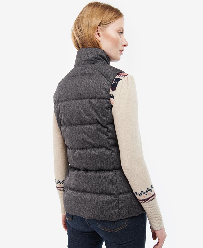 Grey Women's Barbour Foxglove Vest | EQHKWA-816