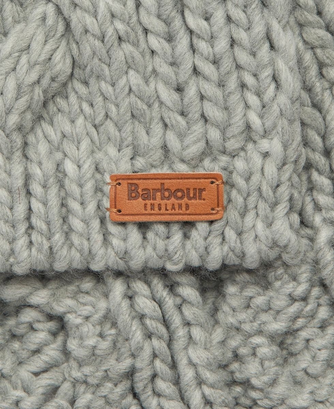 Grey Women's Barbour Penshaw Beanie & Scarf Set Hats | KNCSHM-524