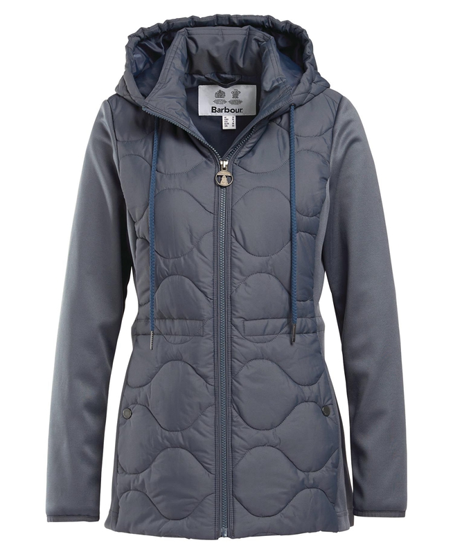 Grey Women's Barbour Willowherb Quilted Sweatshirts | NXBRWA-723